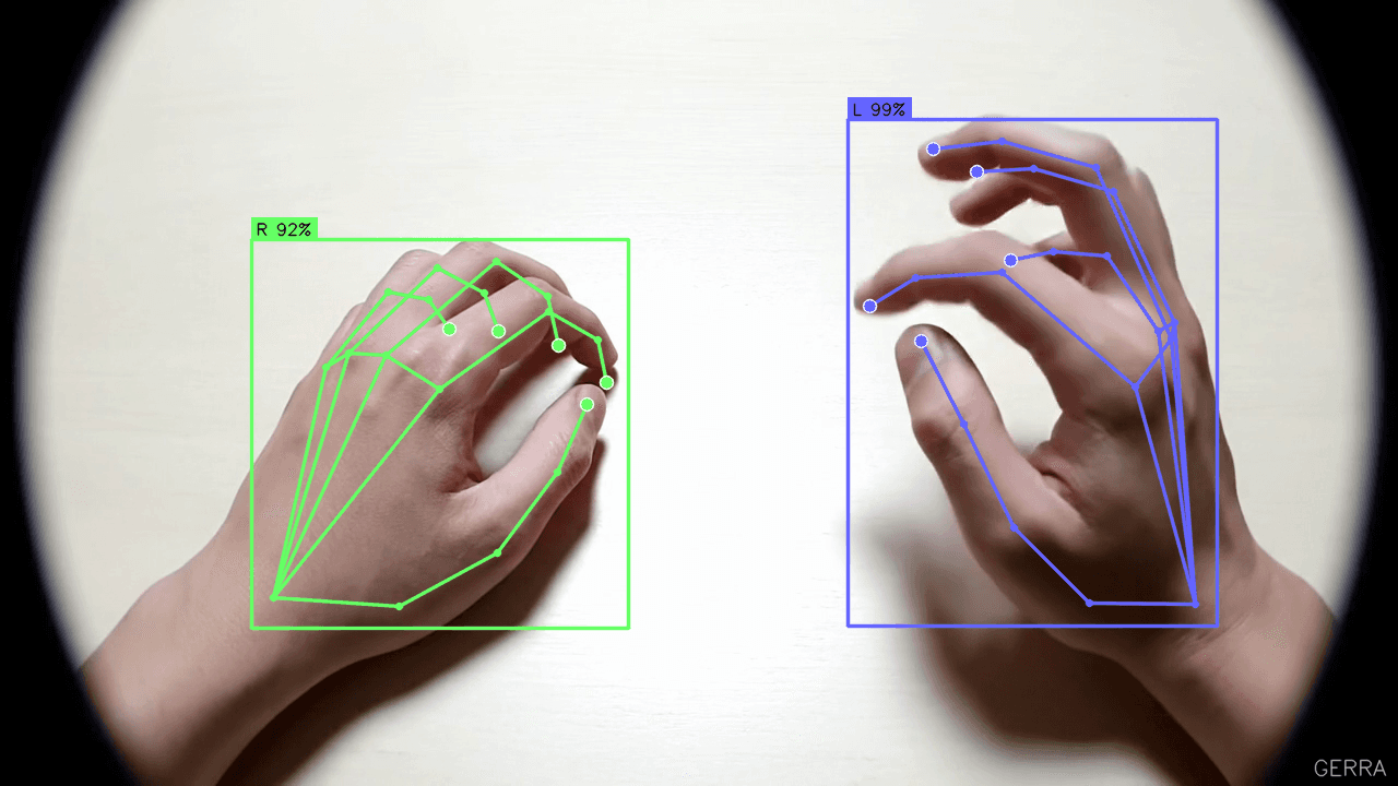 Hand Movement, annotated frame