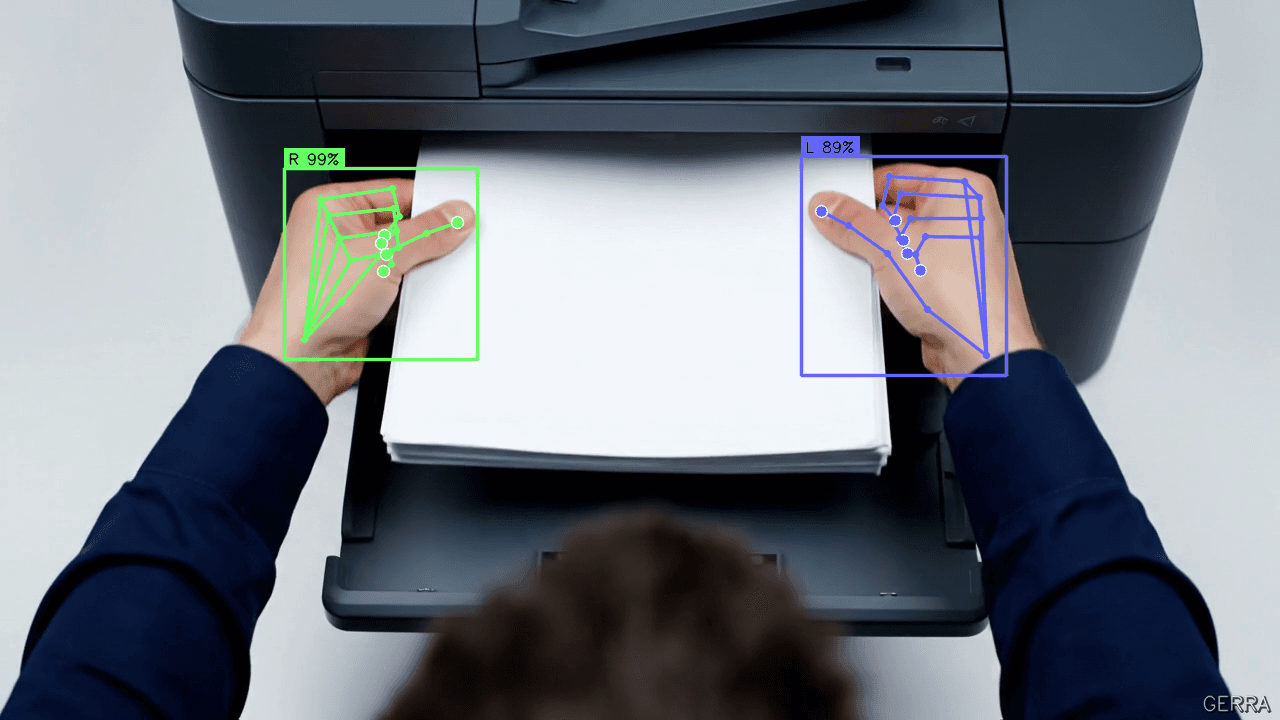 Load Paper, a generated frame with the estimated body pose drawn over it