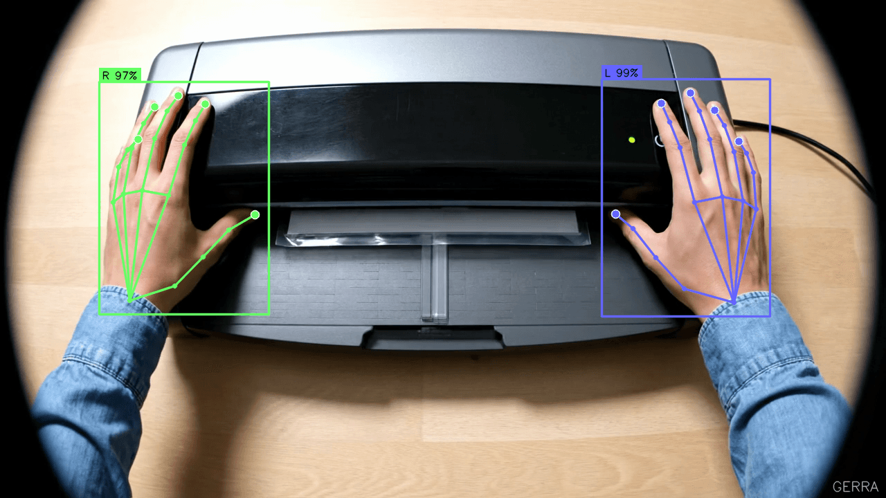 Operating a Document Laminator, annotated frame