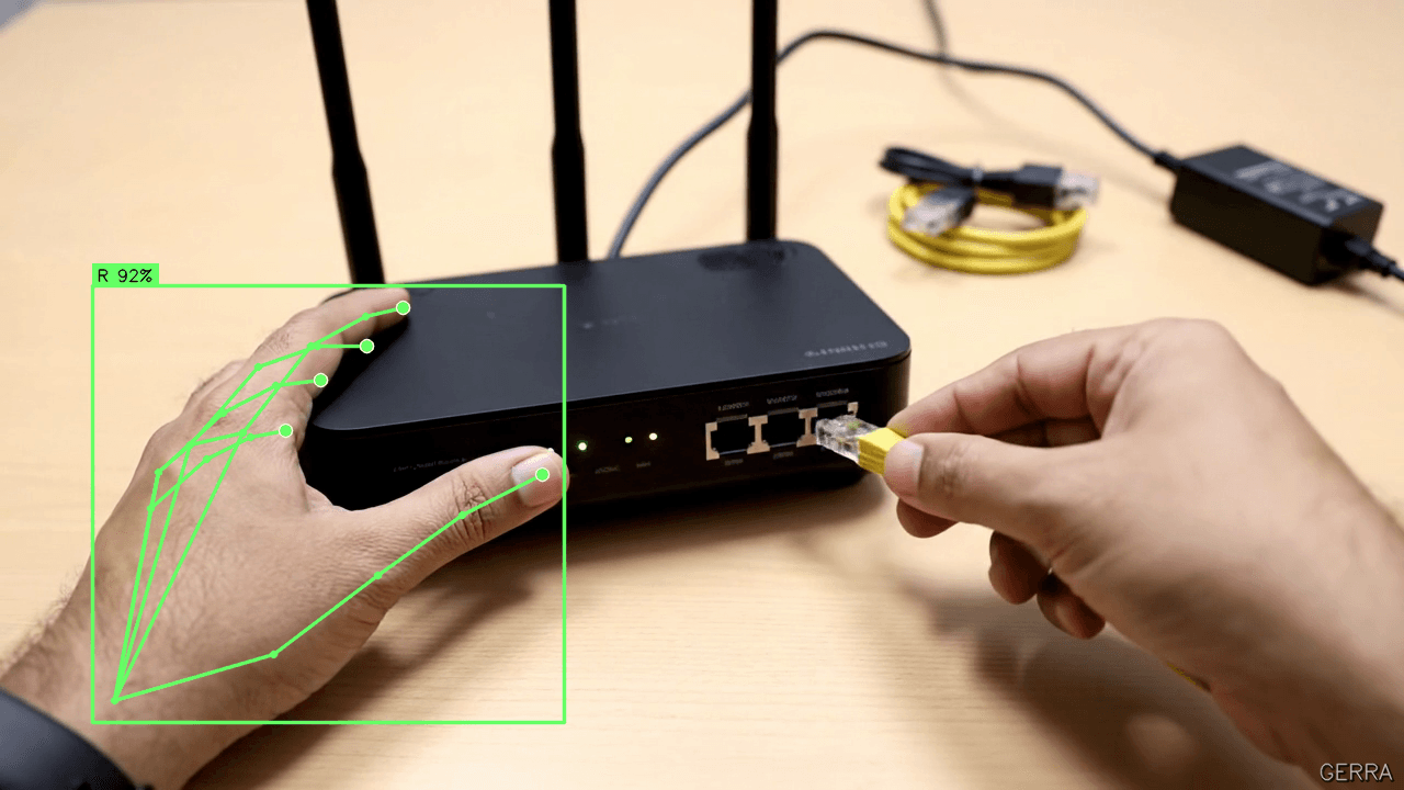 Router Setup, a generated frame with the estimated body pose drawn over it