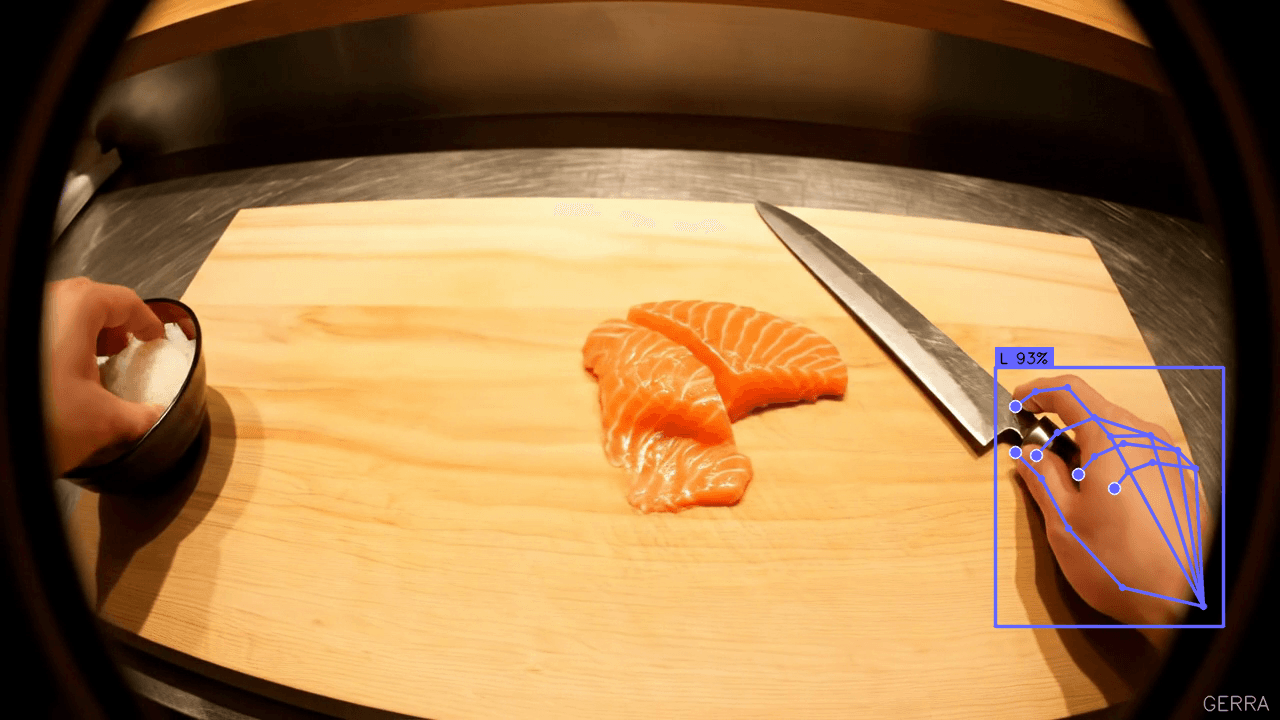 Sushi Preparation, annotated frame